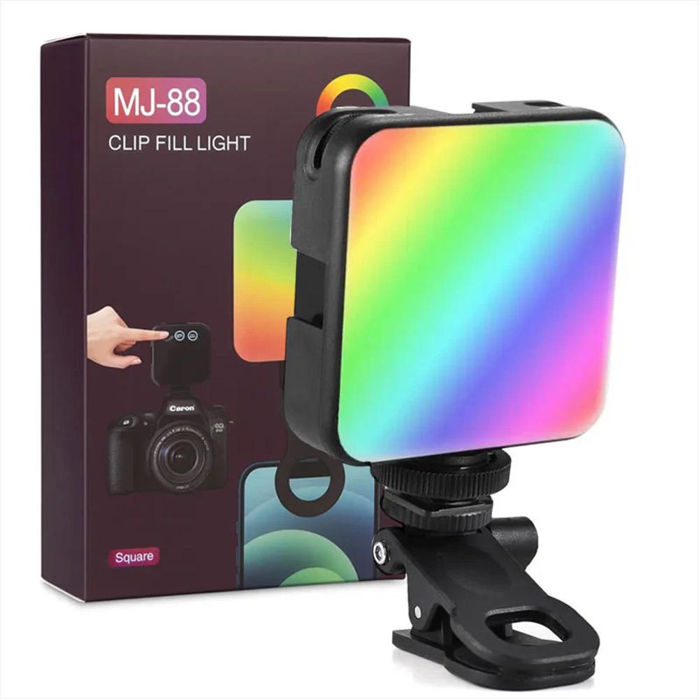 Luz Led Rgb Mj 88 Con Clip Para Celular Y Cámara img #1
