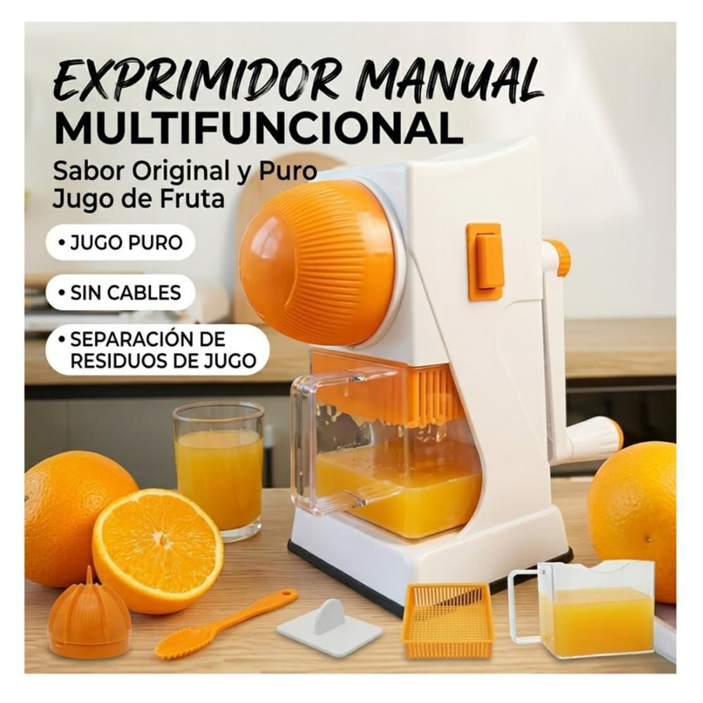 Exprimidor De Naranjas Extractor Manual Jugos Frutas 2 En 1 img #2