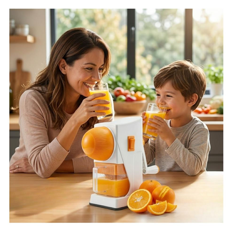 Exprimidor De Naranjas Extractor Manual Jugos Frutas 2 En 1 img #4