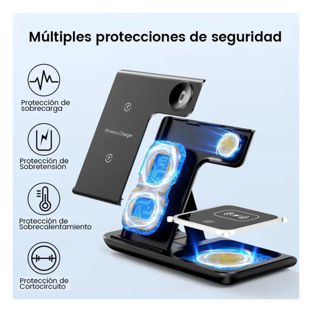Cargador Inalambrico Para Iphone Apple Watch Y Airpods img #3