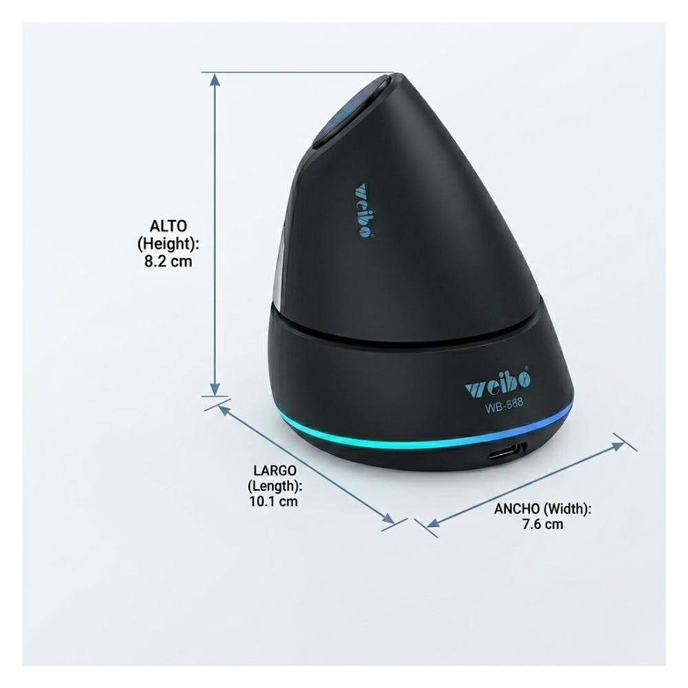 Mouse Ergonomico Vertical Weibo Wb 888 Alambrico Rgb img #5