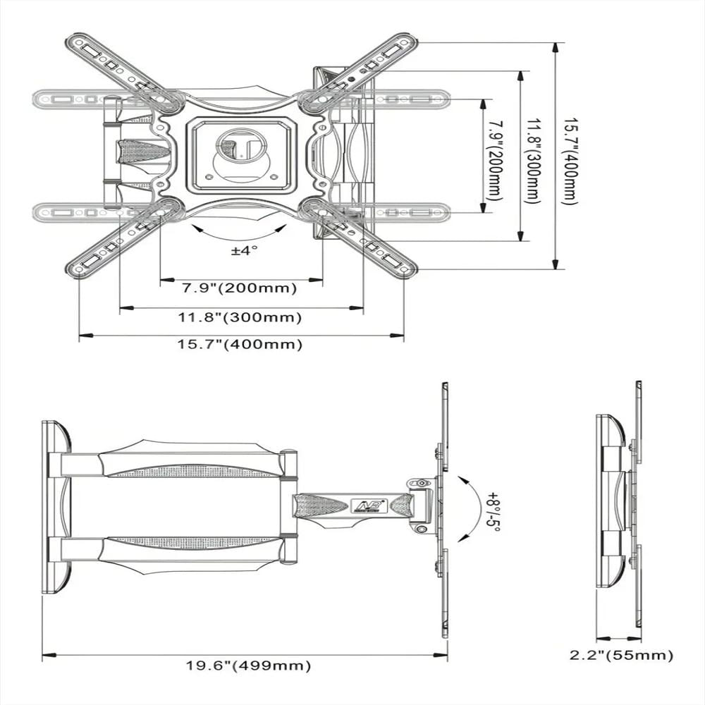Soporte Tv 32 A 65 P4 Grande Brazo Largo Giratorio img #4