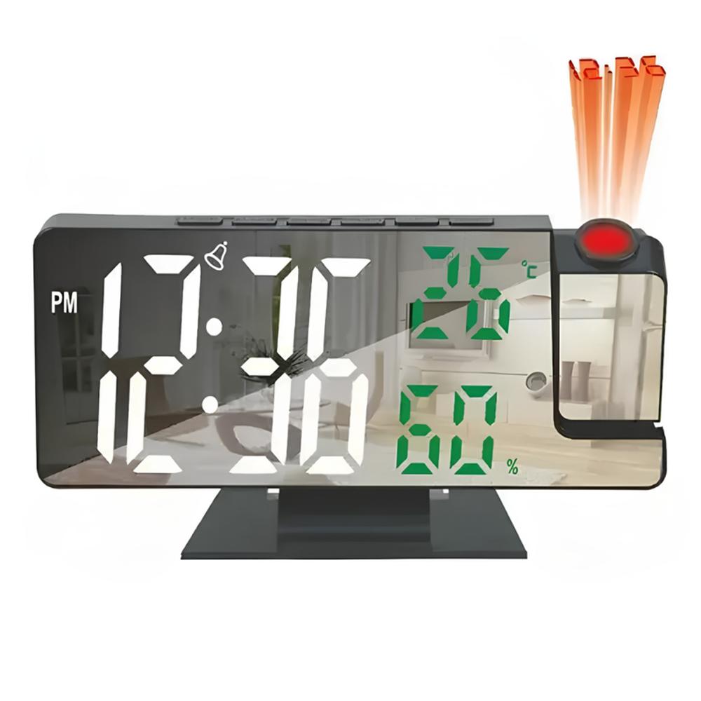 Reloj Despertador Digital Con Proyeccion 180° Pantalla Led img #1