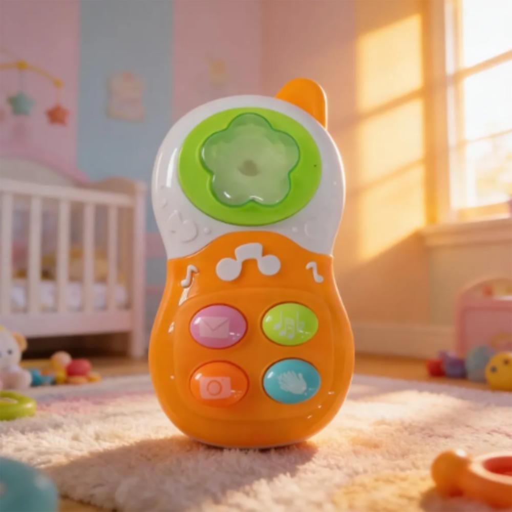Teléfono Didáctico Para Bebé Con Luces Y Sonidos Niño img #4