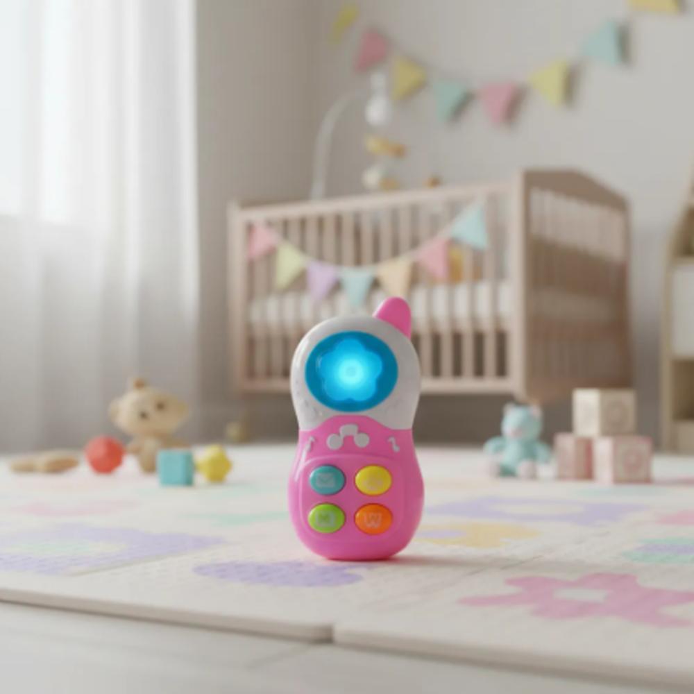 Teléfono Didáctico Para Bebé Con Luces Y Sonidos Niña img #3