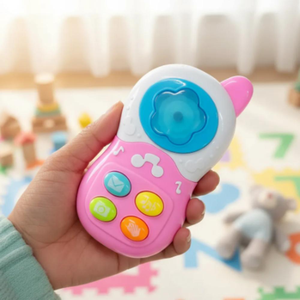 Teléfono Didáctico Para Bebé Con Luces Y Sonidos Niña img #4