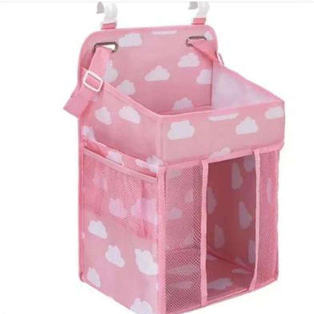 Organizador De Cuna Para Pañales Ropa De Cama Rosa img #1