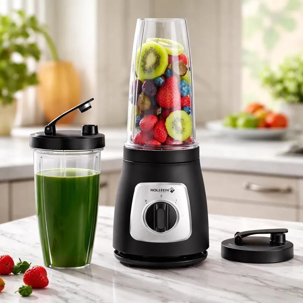 Licuadora Personal Holstein 2 Vaso Portatil Plastico 0.75L img #2