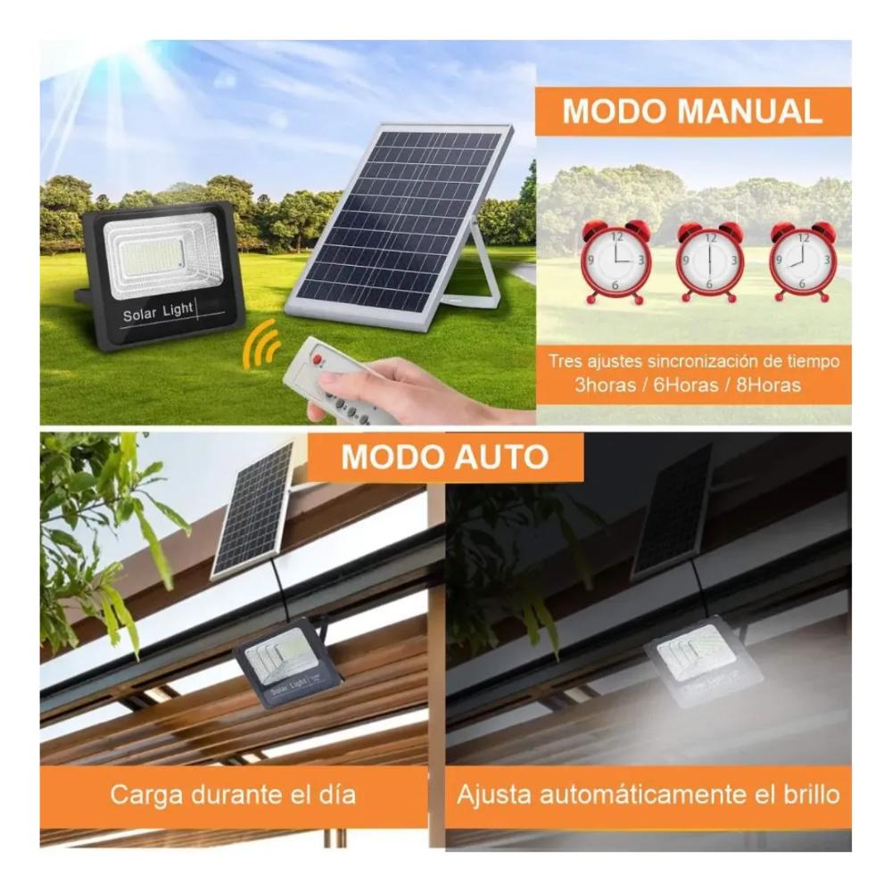 Jortan Reflector Solar 150W Lampara Exterior Panel Solar 6V img #3