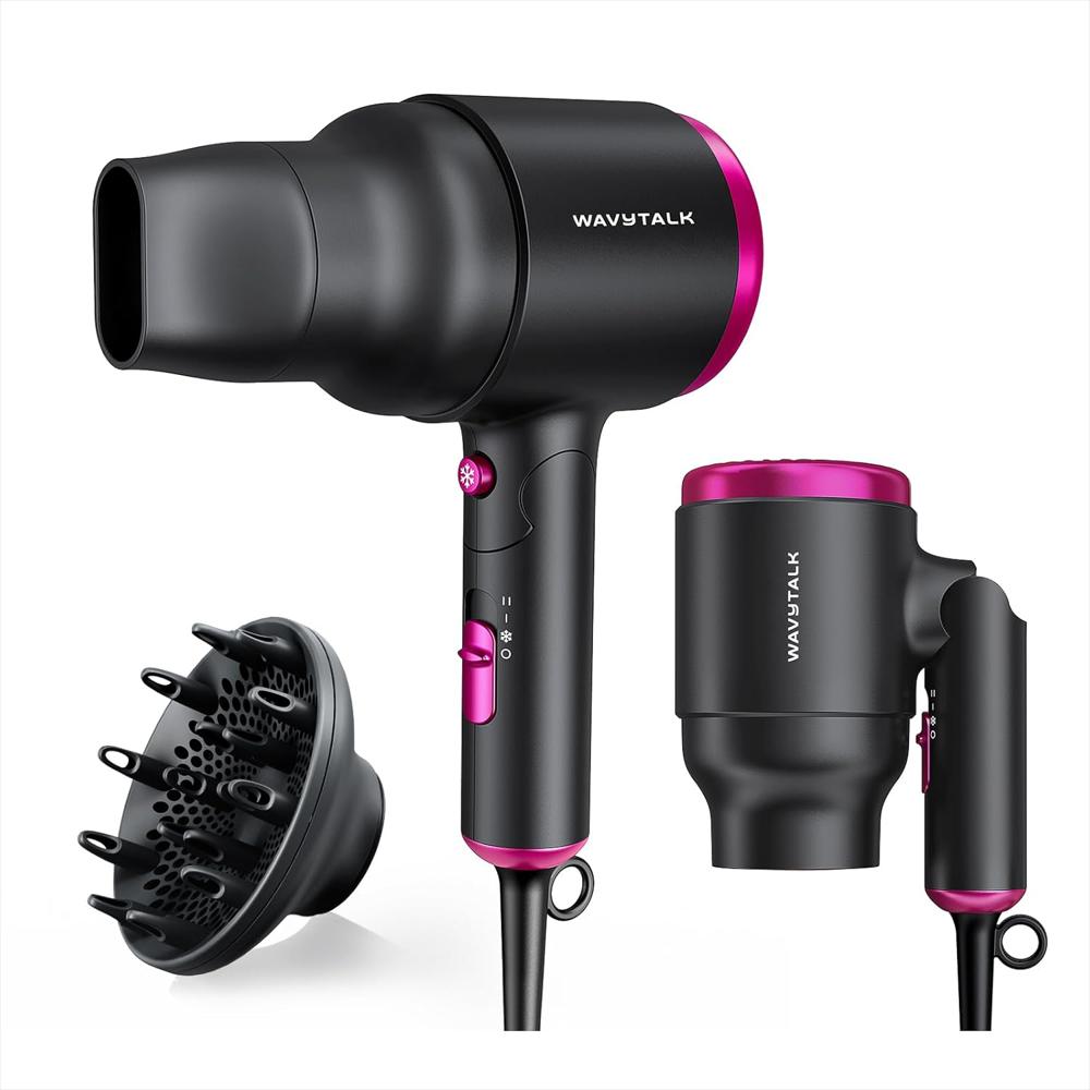 Secador De Pelo Portátil Wavytalk Mini De Pelo Plegable Rosa img #1