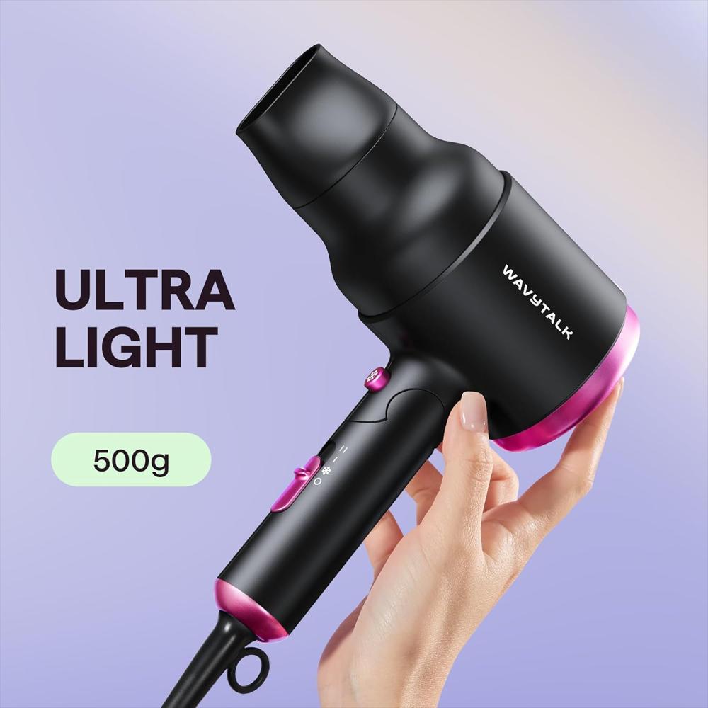 Secador De Pelo Portátil Wavytalk Mini De Pelo Plegable Rosa img #3