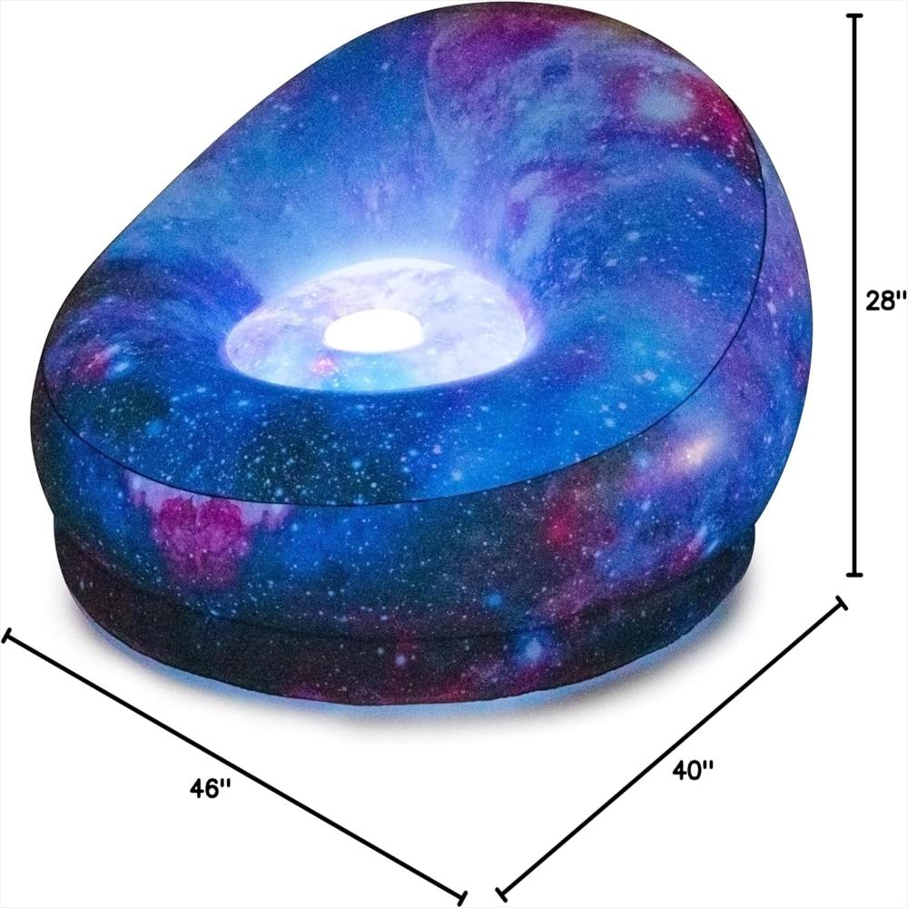 Silla Inflable Air Candy Iluminación Led Telescopio Hubble Personalizable img #3