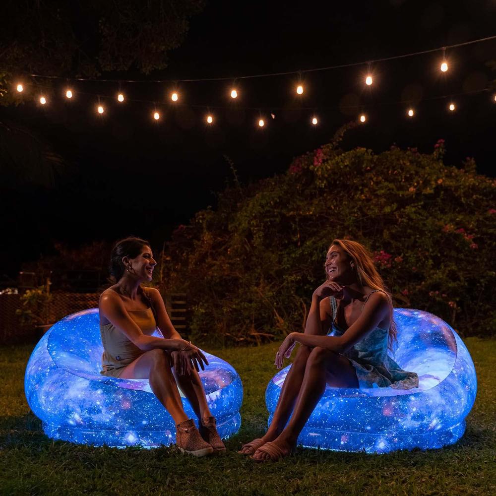 Silla Inflable Air Candy Iluminación Led Telescopio Hubble Personalizable img #5