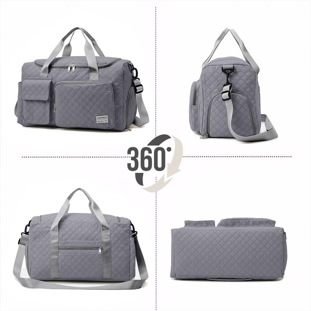 Bolso De Viaje Dakimoe Impermeable Con Compartimento Para Zapatos Gris img #3