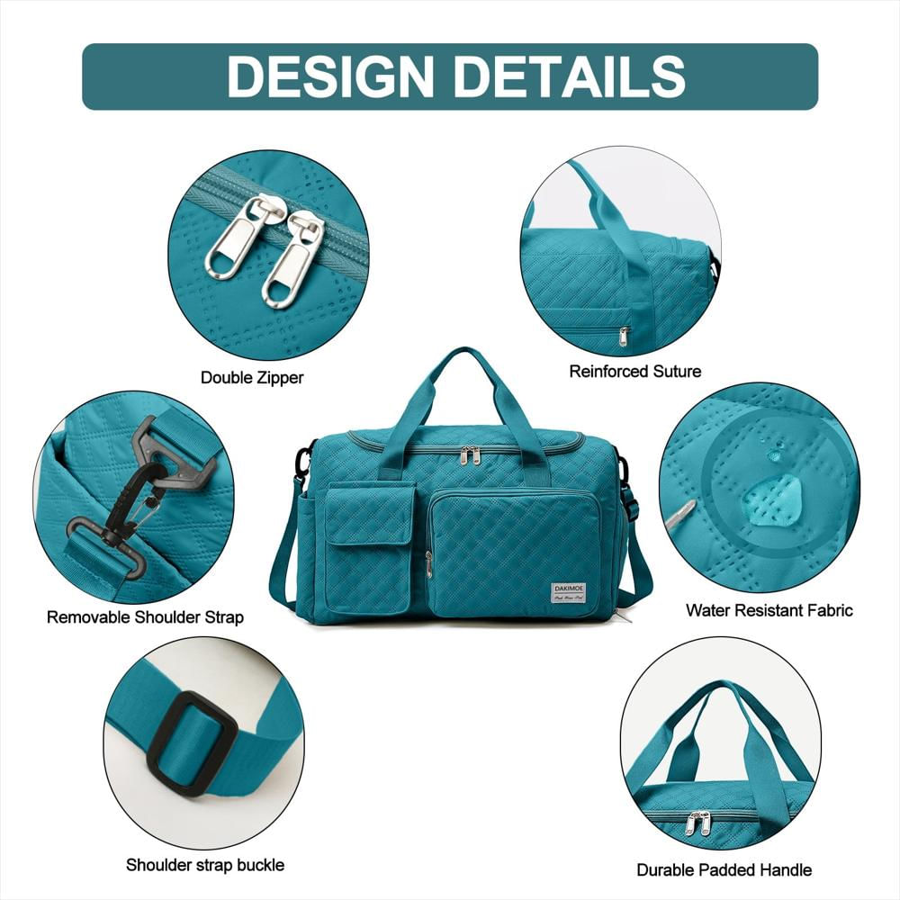 Bolso De Viaje Dakimoe Impermeable Con Compartimento Para Zapatos Azul img #4