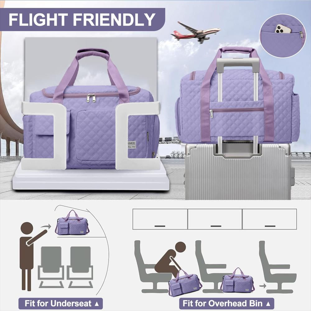 Bolso De Viaje Dakimoe Impermeable Con Compartimento Para Zapatos Morado img #3