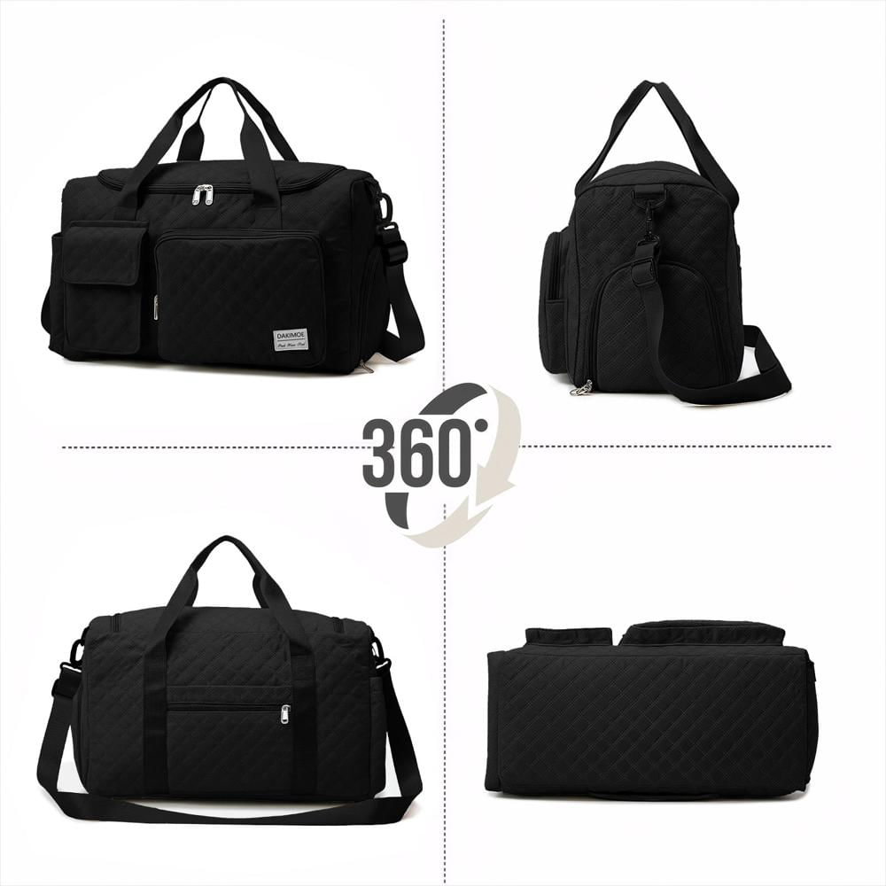 Bolso De Viaje Dakimoe Impermeable Con Compartimento Para Zapatos Negro img #4