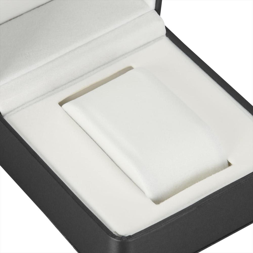 Caja Compacta Para Relojes Cuero Pu Negro Con Almohadón img #4