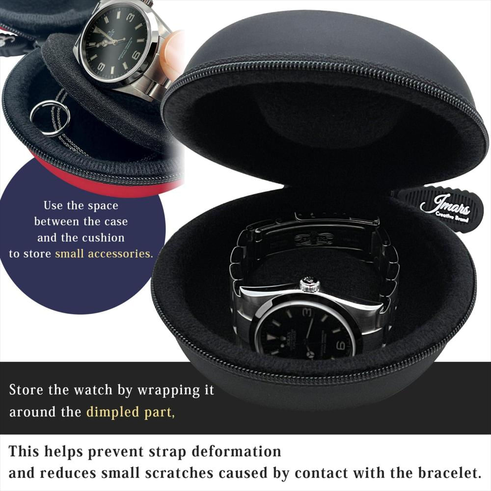 Estuche De Viaje Para Reloj De Cuero Negro img #5