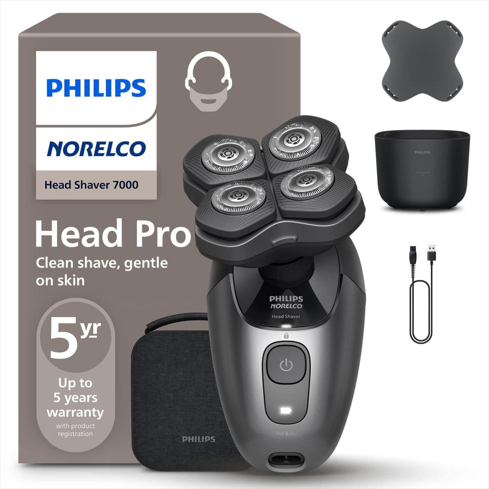 Afeitadora De Cabeza Philips Norelco Pro 7000 Hs7980/40 Negra img #2