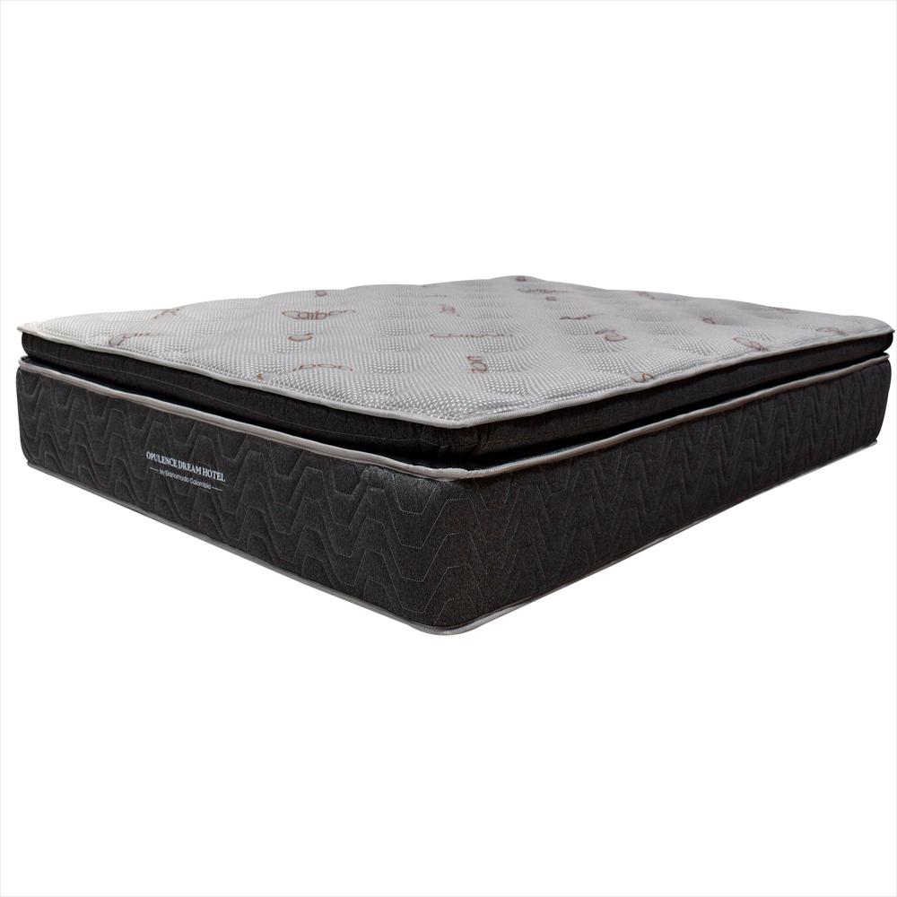 Combo Colchon Master King Opulence Pocket Con Un Pillow + Base Cama Gris 200 X 200 img #2