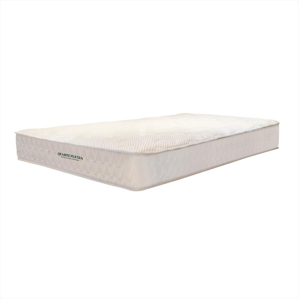 Combo Colchon Semiortopedico Doble Quartz Flexia + Base Cama Gris 140 X 190 img #2