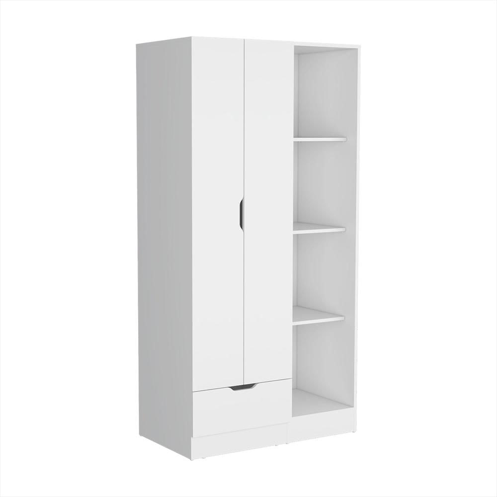 Closet Éclat Blanco 90 Cm Con Dos Puertas Y Un Cajón img #1