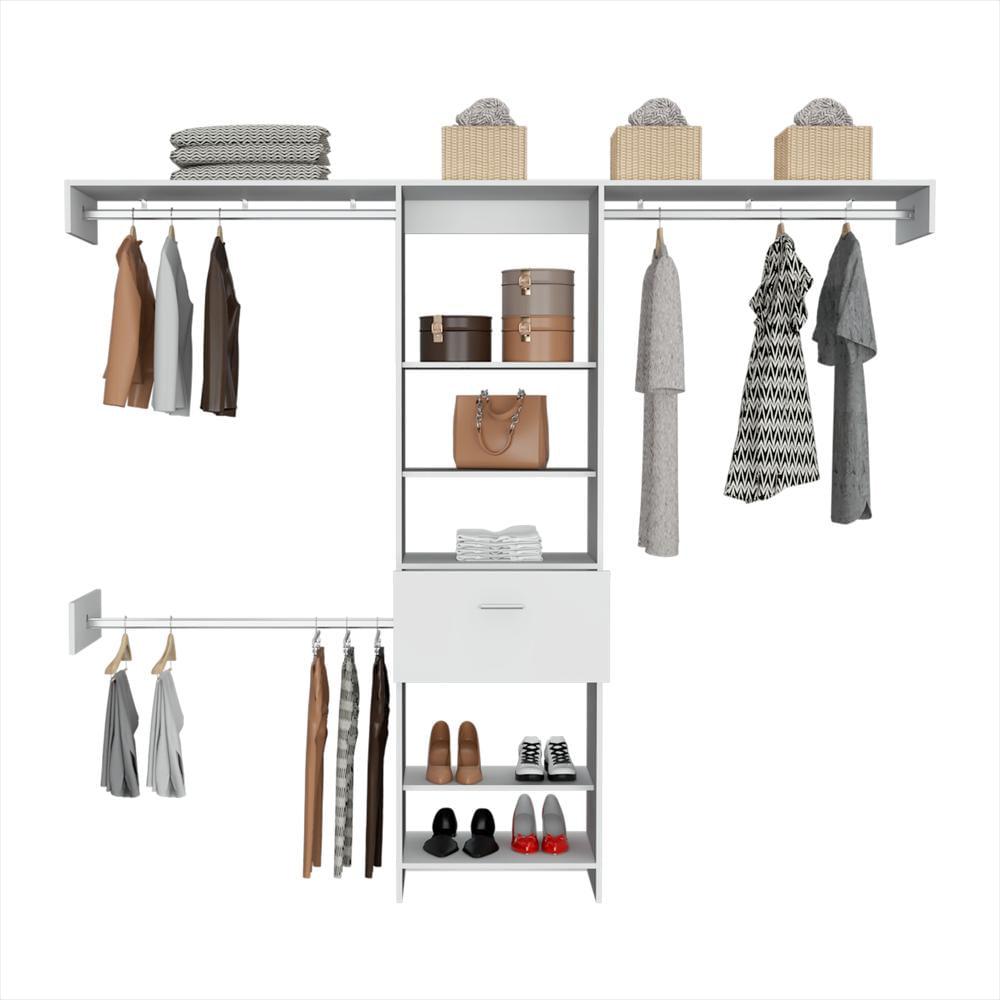 Closet Abierto Manchester Blanco 250X210.6Cm Con Un Cajón img #3
