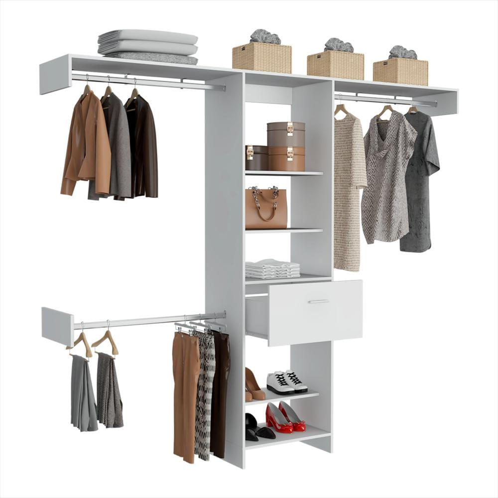 Closet Abierto Manchester Blanco 250X210.6Cm Con Un Cajón img #4