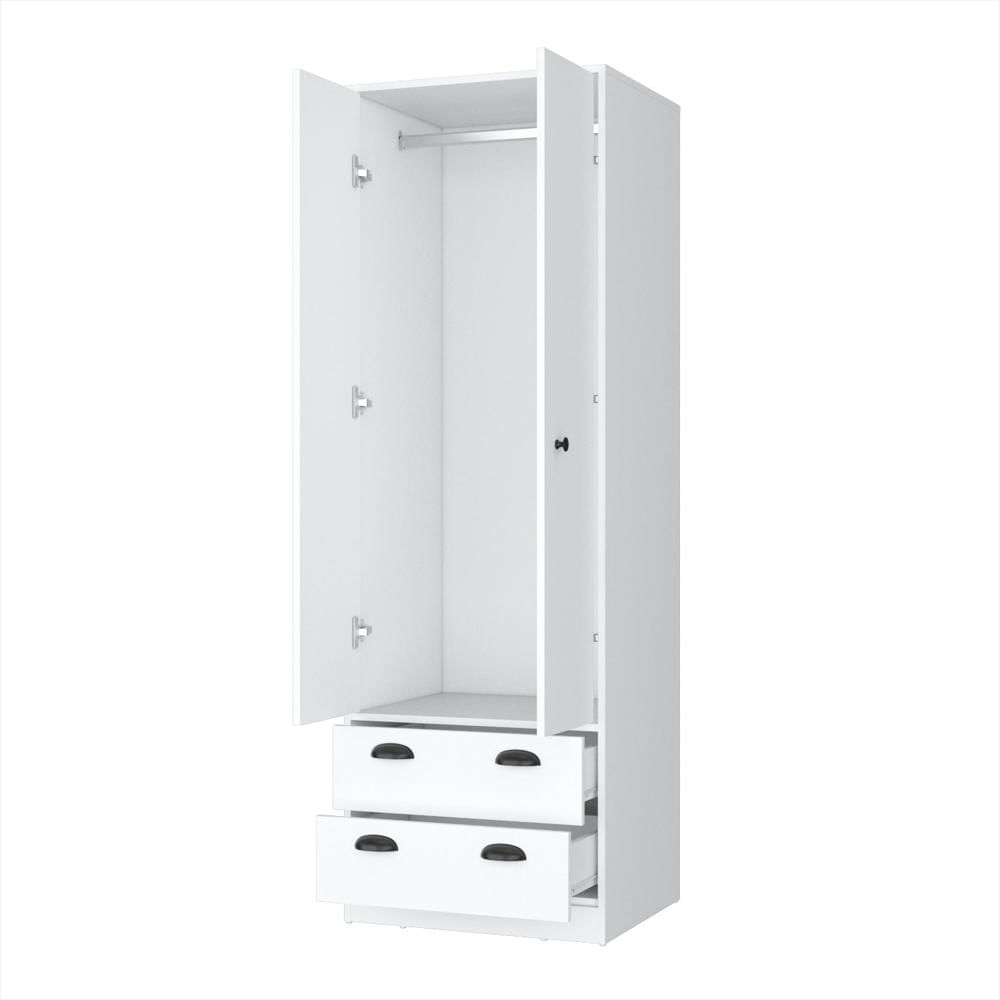 Closet Blanco 59X179cm Con 2 Cajones Sin Entrepaños img #2