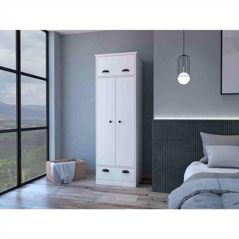 Closet Blanco 59X179cm Con 2 Cajones Con 1 Entrepaños img #5