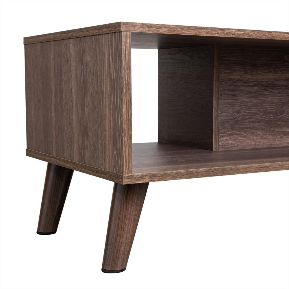Mesa De Centro Z Coñac 101.1X40cm Rectangular Con Patas Y Con Compartimientos img #3
