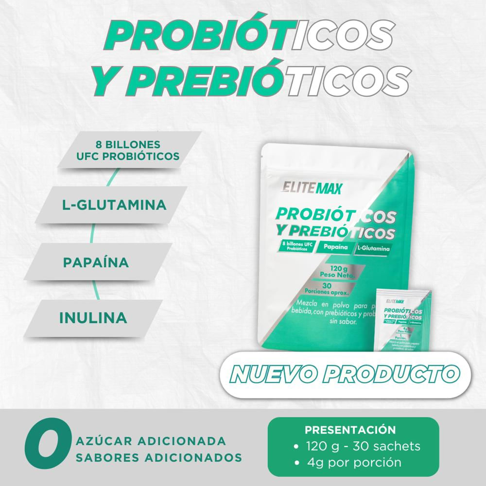 Probioticos Prebioticos Elitemax 30 Sachet img #3