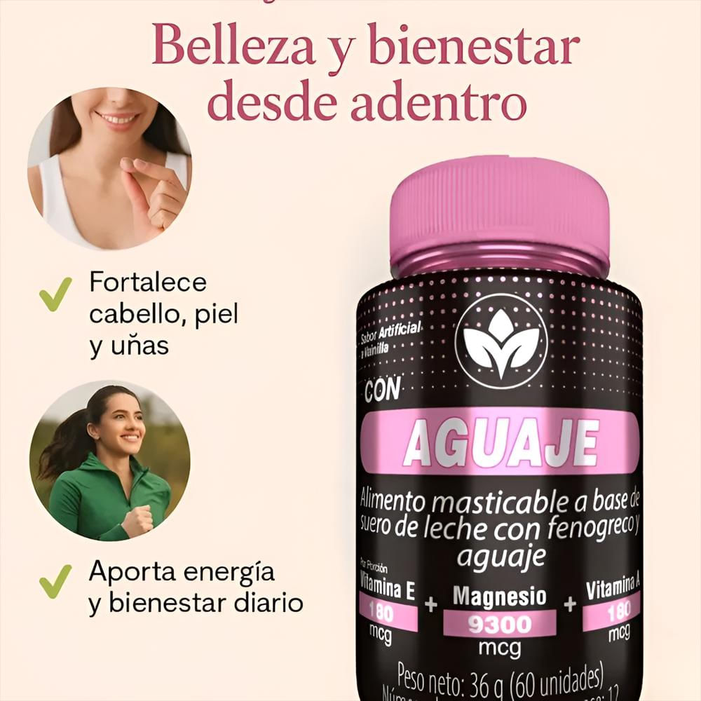 Aguaje Con Fenogreco, Magnesio Y Vitamina E. Invima img #3