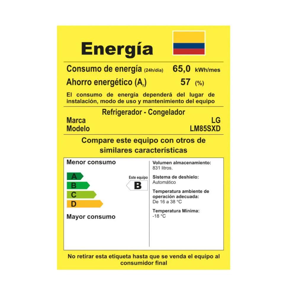 Nevecón LG Tipo Europeo 831L INSTAVIEW LM85SXDAS Negro img #6