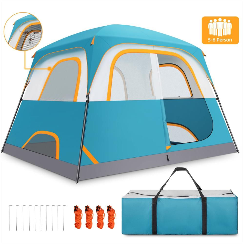 Carpa De Camping Cobizi Para 6 Personas Impermeable Azul img #1