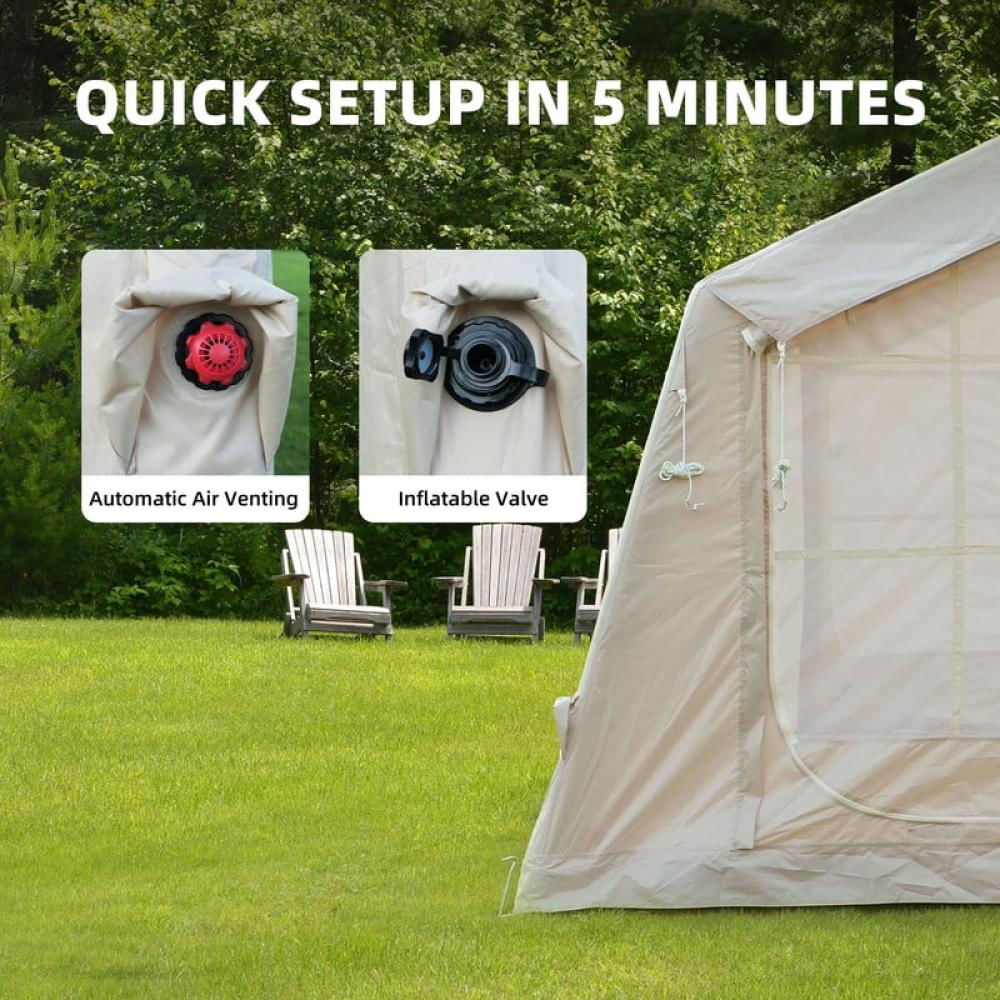 Carpa De Camping Inflable Para 4 A 6 Personas Con Salida Para Estufa img #5
