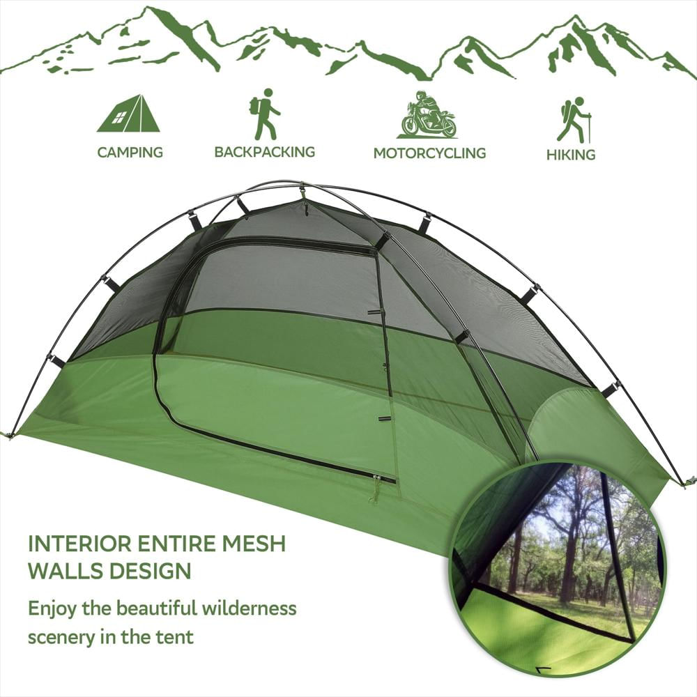 Carpa De Camping Ultraligera Tesleader Para 1 Persona Verde img #5