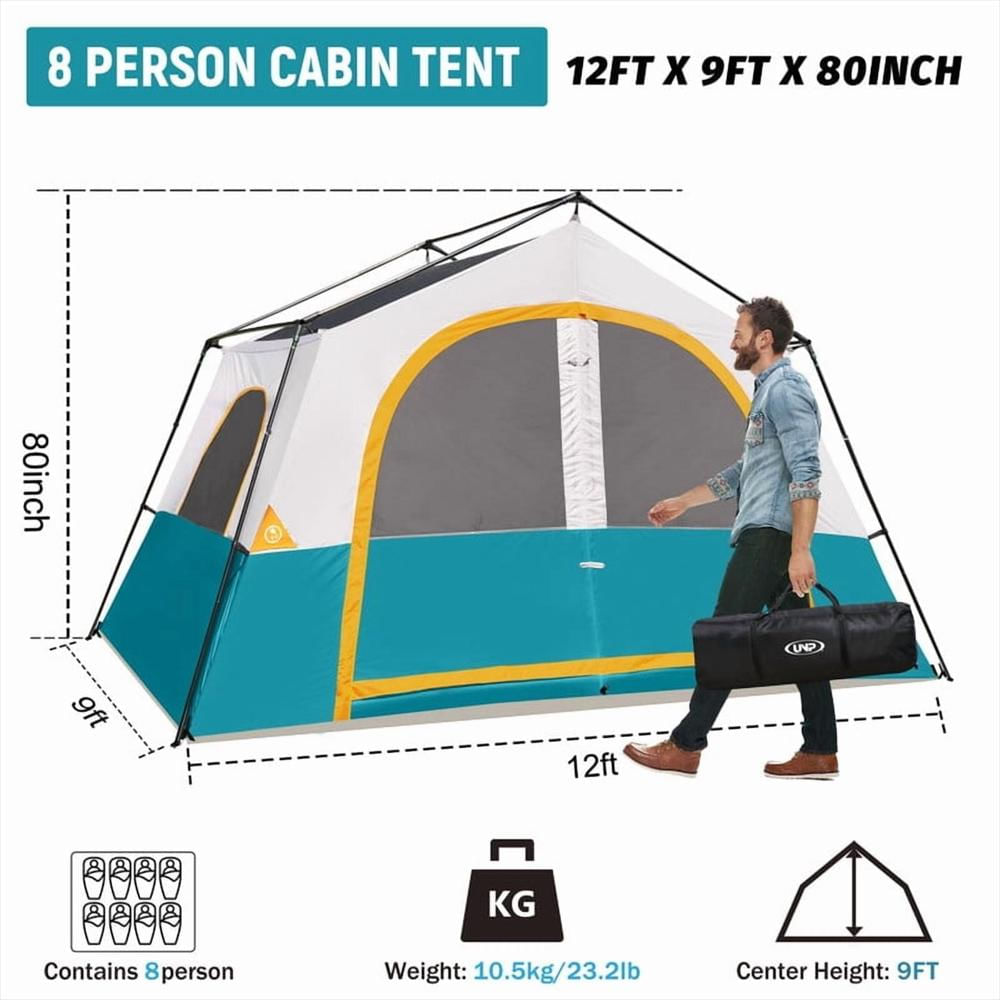 Carpa De Camping Hikergarden Para 8 Personas Tipo Cabina img #5