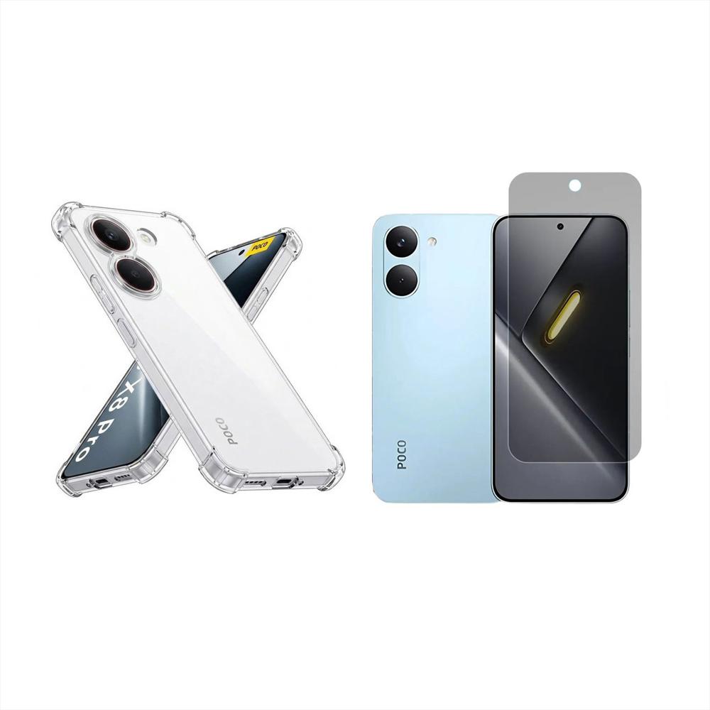 Funda Airbag Antichoque + Hidrogel Antiespia Para Xiaomi Poco X8 Pro img #1