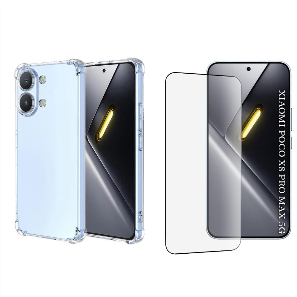 Funda Airbag Antichoque + Vidrio Templado Para Xiaomi Poco X8 Pro Max img #1