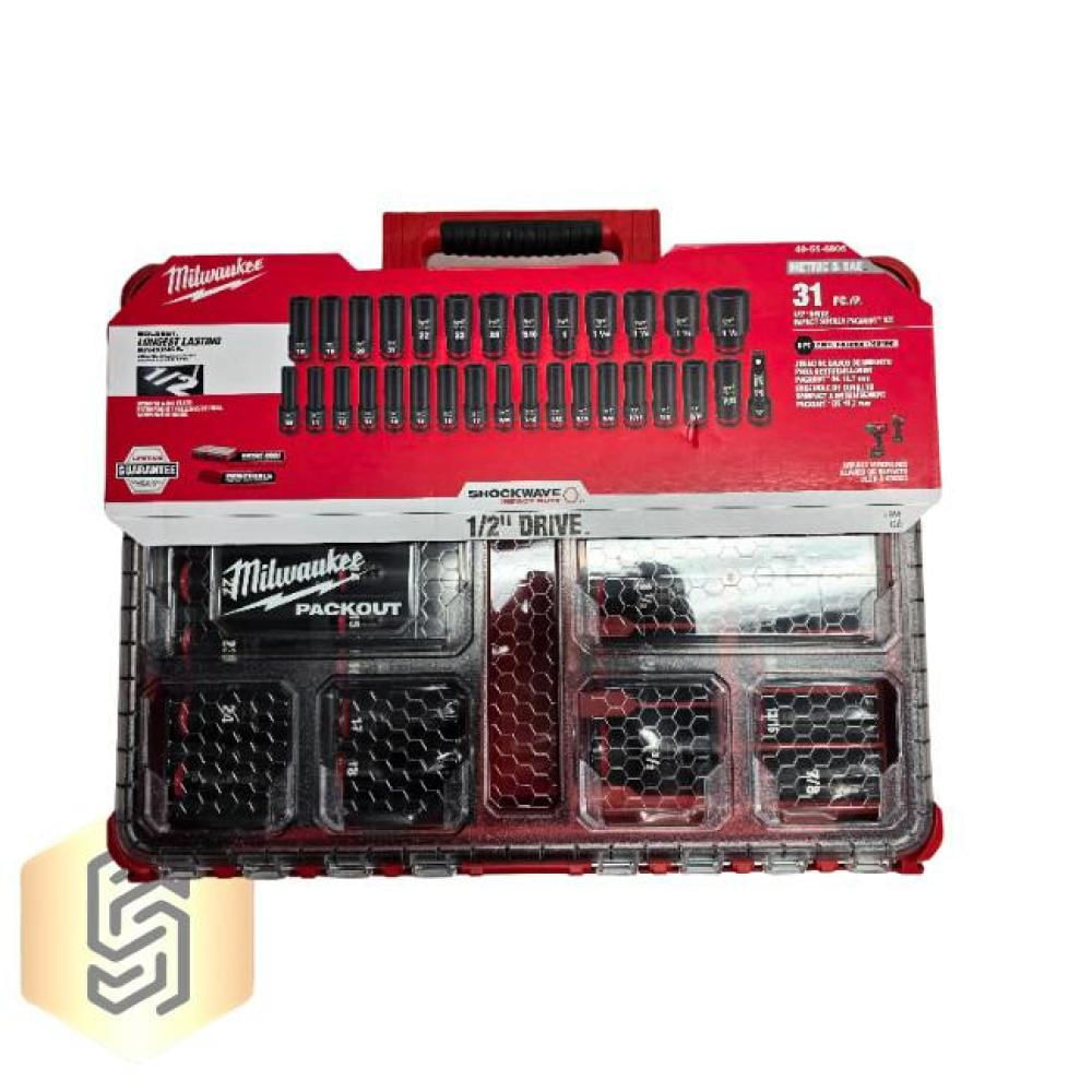 Juego De 31 Copas De Impacto Milwaukee 49 66 6806 Shockwave Packout img #1