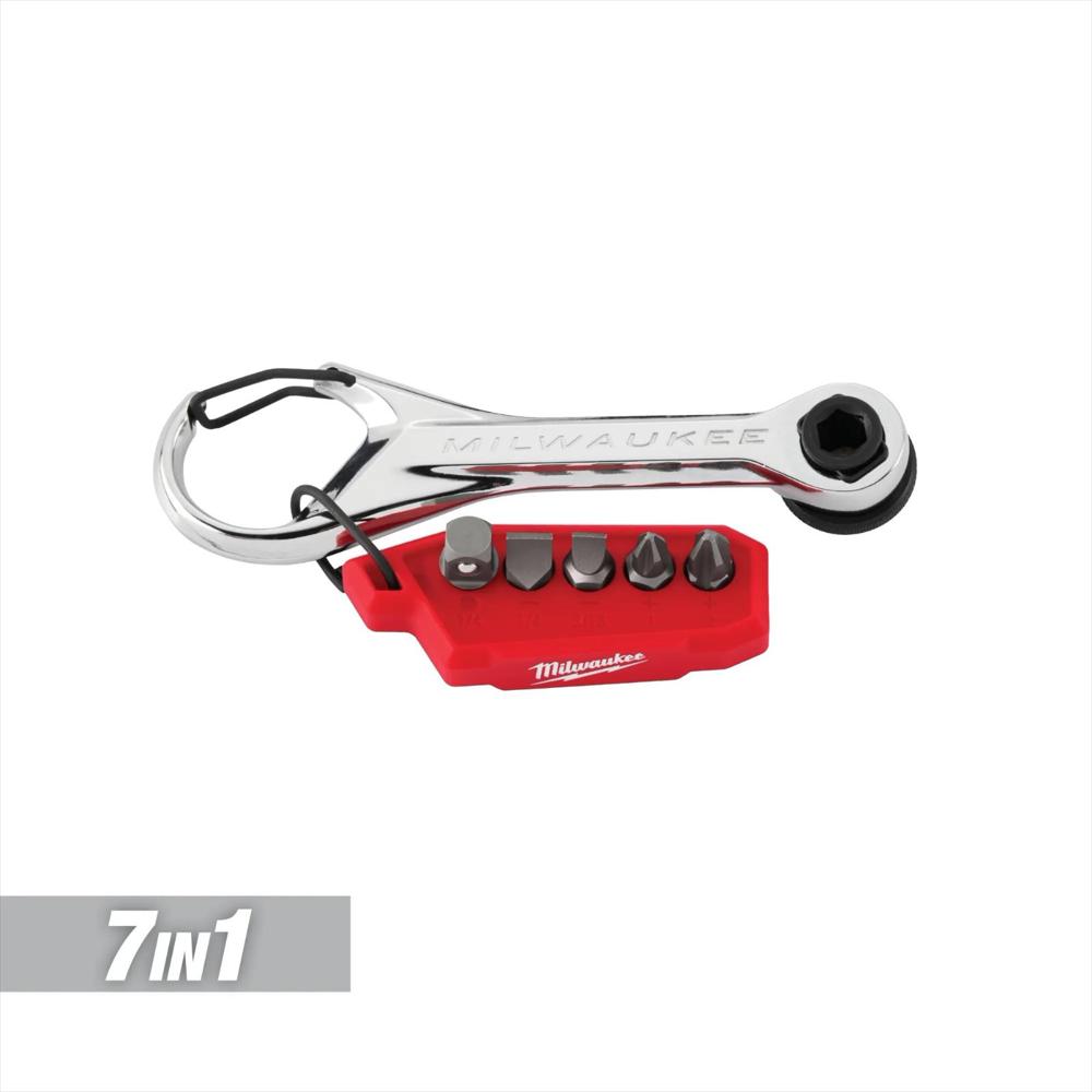 Mini Trinquete Milwaukee 48 22 2950 7 En 1 Con Puntas Múltiples img #2
