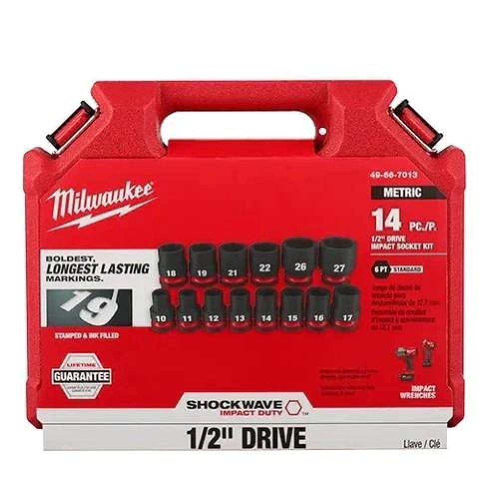 Juego De 14 Copas De Impacto Métricas Milwaukee 49 66 7013 Shockwave img #1