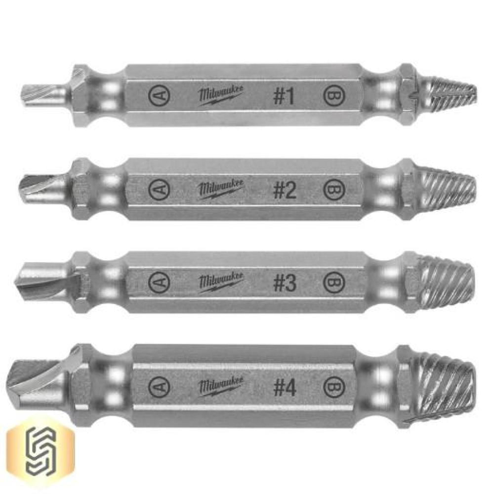 Juego De 4 Extractores De Tornillos Milwaukee 49 57 9001 M2 img #1