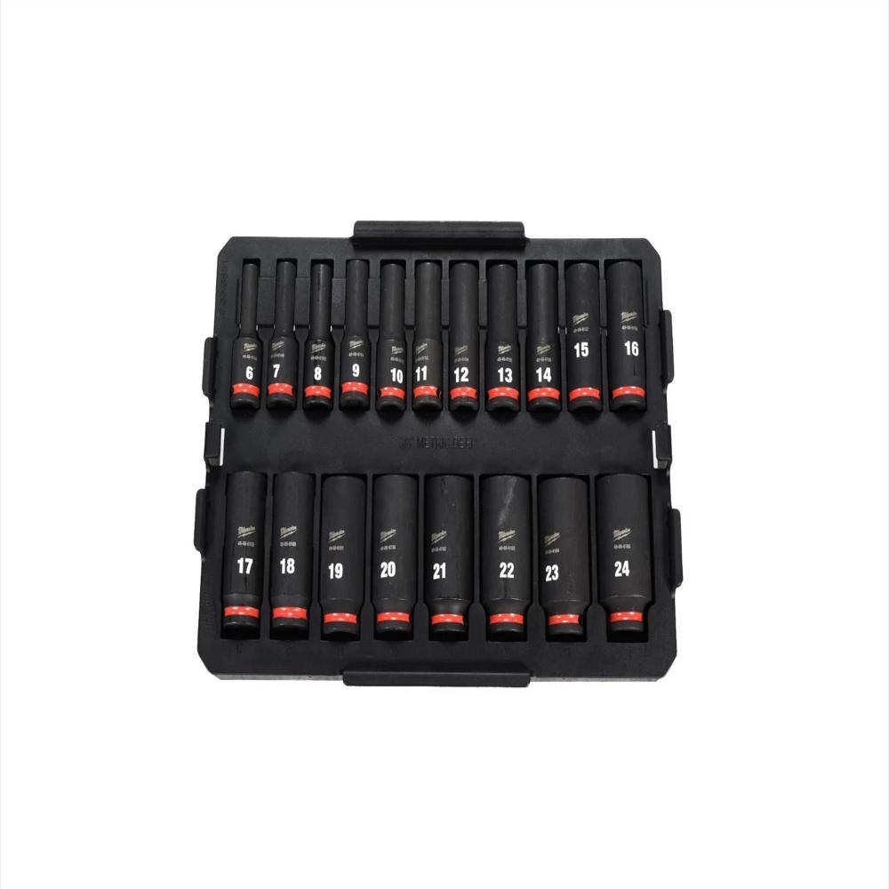 Juego De 19 Copas De Impacto Milwaukee 49 66 6801 Shockwave Packout img #3