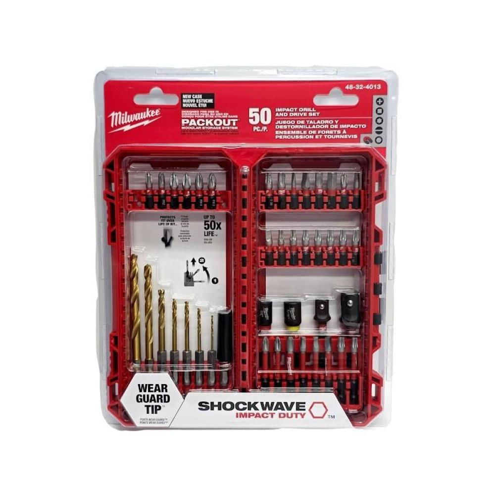 Juego De 50 Puntas Milwaukee 48 32 4013 Shockwave Para Taladro E Impacto img #1