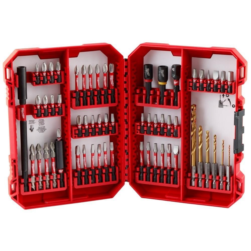 Juego De 60 Puntas Milwaukee 48 32 4097 Shockwave Para Taladro E Impacto img #1