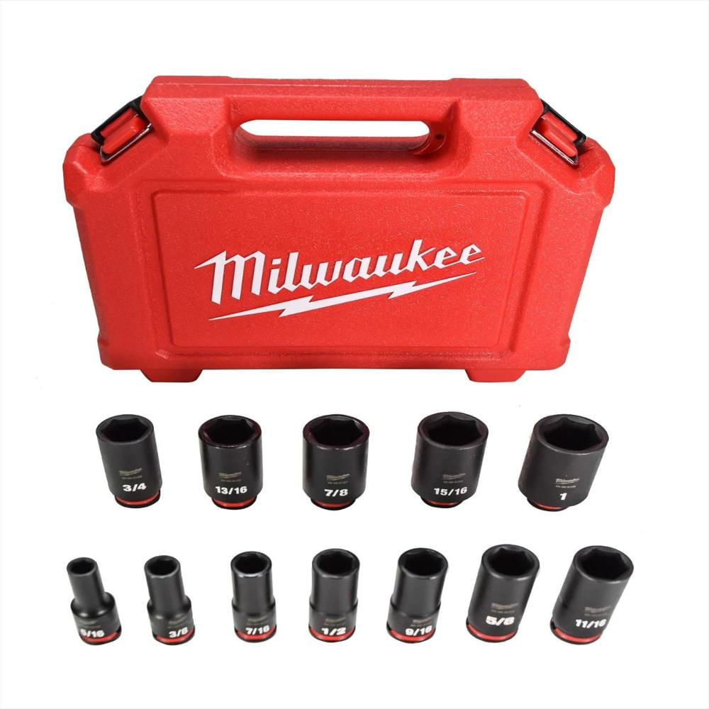 Juego De 12 Copas De Impacto Sae Milwaukee 49 66 7006 Shockwave img #1
