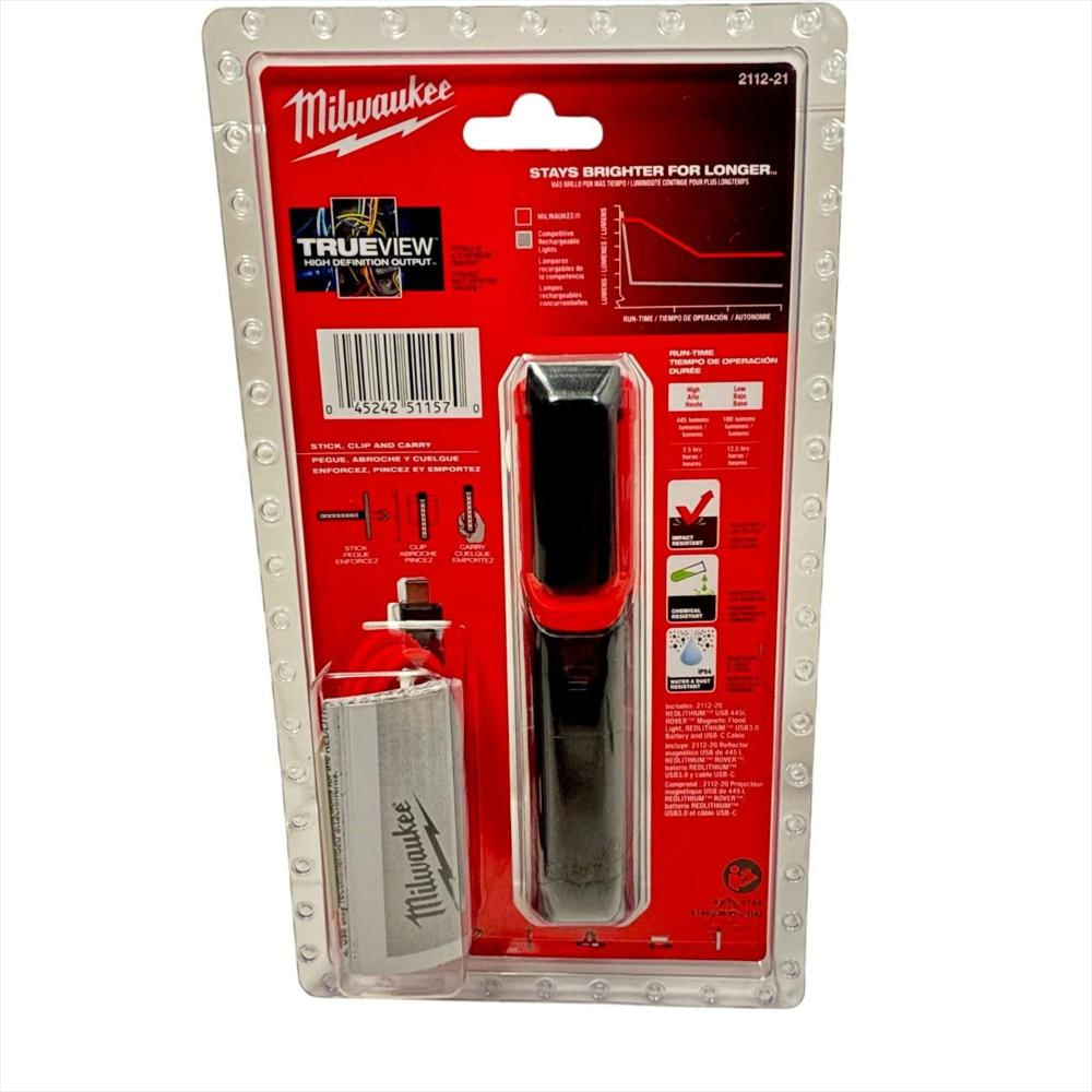 Linterna De Bolsillo Milwaukee 2112 21 Redlithium Usb Rover 445 Lúmenes img #2